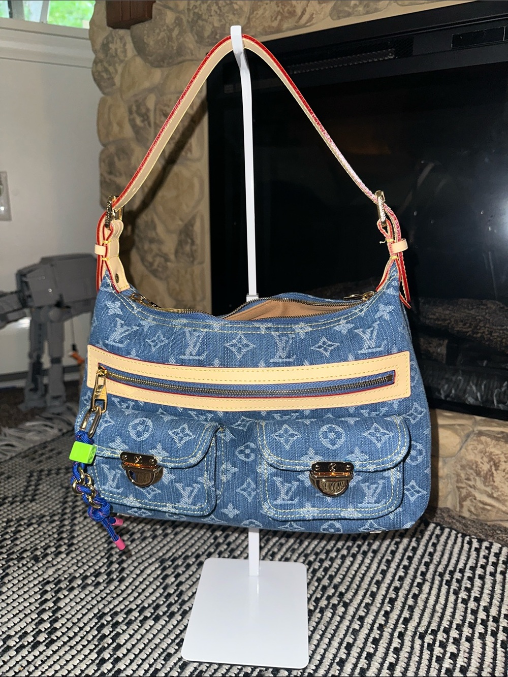 🩵💙🩵💙 Blue Denim Monogram Shoulder Bag NWT